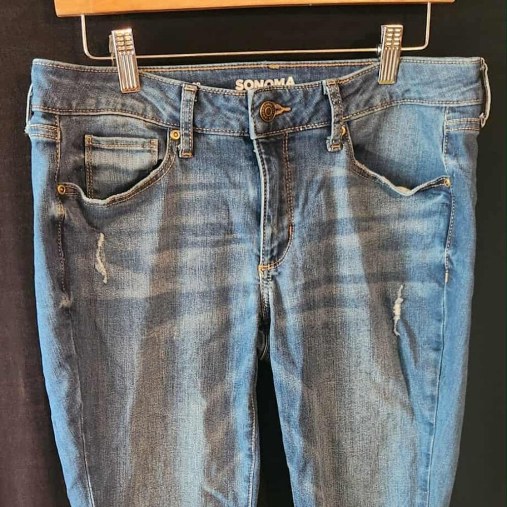Sonoma Women's Distressed 8S Ankle Skinny Jeans